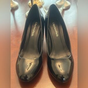 Cityclassified Black Heels Classic Slip-On Pumps